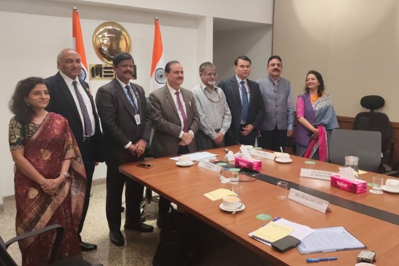 March 3, 2026 - CA. Prasanna Kumar D, President, ICAI along with dignitaries from IICA, NSIC, ICSI, ICMAI and PHD Chamber of Commerce and Industry during the Panel discussion held on March 3, 2026, on the topic